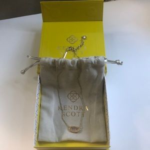 Elisa Gold Short Pendant Necklace In Amethyst